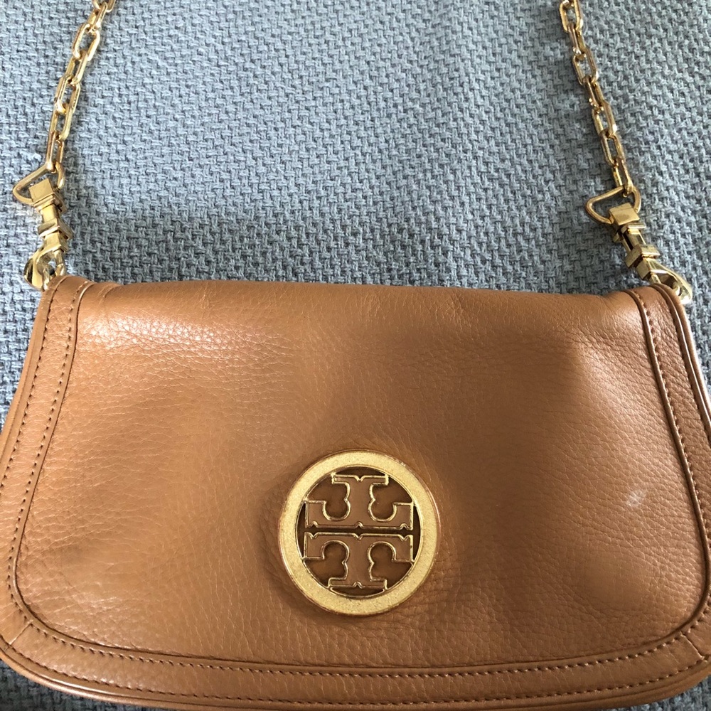 Tory Burch tan crossbody/clutch